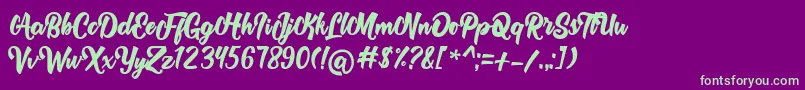 Rolyta   Demo Font – Green Fonts on Purple Background