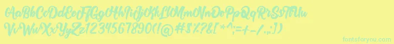Rolyta   Demo Font – Green Fonts on Yellow Background