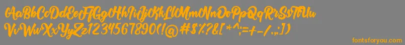 Rolyta   Demo Font – Orange Fonts on Gray Background