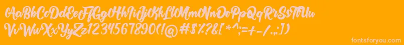 Rolyta   Demo Font – Pink Fonts on Orange Background