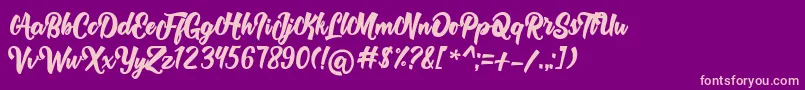 Rolyta   Demo Font – Pink Fonts on Purple Background