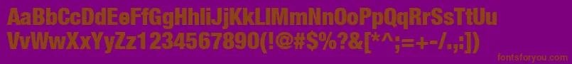 Heaveneticacond9Blksh Font – Brown Fonts on Purple Background