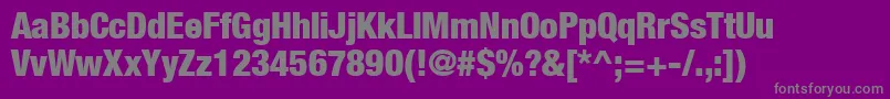 Heaveneticacond9Blksh-Schriftart – Graue Schriften auf violettem Hintergrund