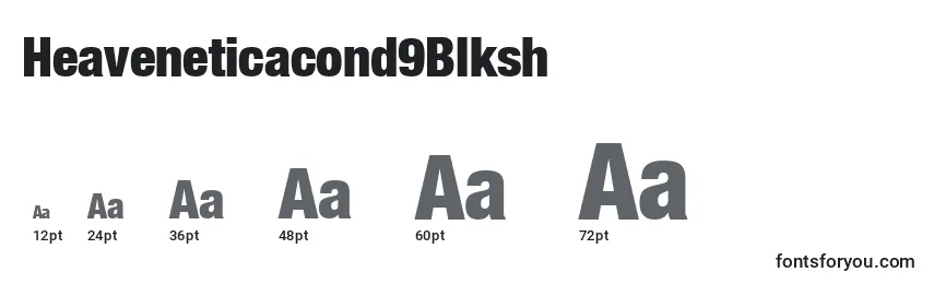 Heaveneticacond9Blksh Font Sizes