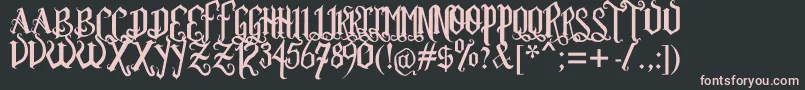Rom Ftl  Gth Vrsl Font – Pink Fonts on Black Background