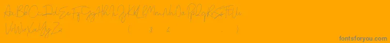 En savoir plus sur la police Romance Font Script Police Romance Font Script – polices grises sur fond orange