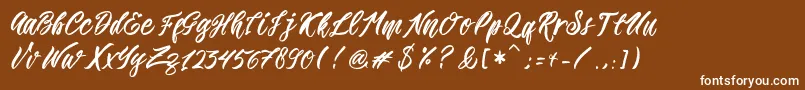 Шрифт Romansa – белые шрифты на коричневом фоне