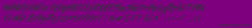 Шрифт Romansa – чёрные шрифты на фиолетовом фоне