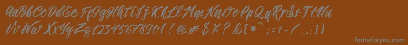 Шрифт Romansa – серые шрифты на коричневом фоне