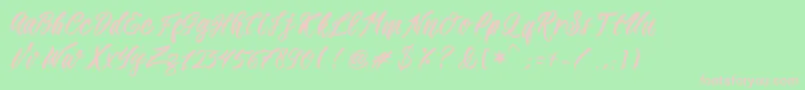 Romansa Font – Pink Fonts on Green Background