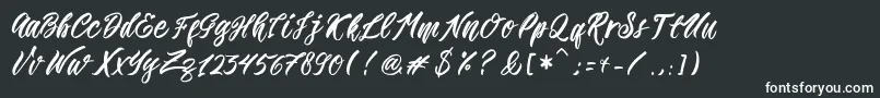 Шрифт Romansa – белые шрифты на чёрном фоне