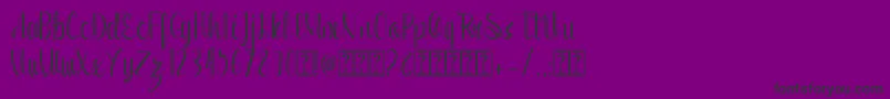 フォントRomansha – 紫の背景に黒い文字