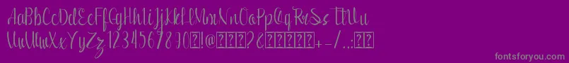 Romansha Font – Gray Fonts on Purple Background