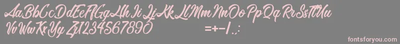 Шрифт Romantic Beach – розовые шрифты на сером фоне