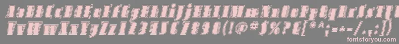 Avond06 Font – Pink Fonts on Gray Background