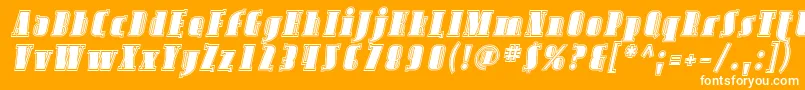 Avond06 Font – White Fonts on Orange Background