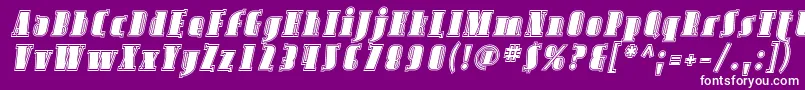 Avond06 Font – White Fonts on Purple Background