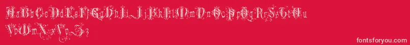 Romantically Yours Font – Pink Fonts on Red Background