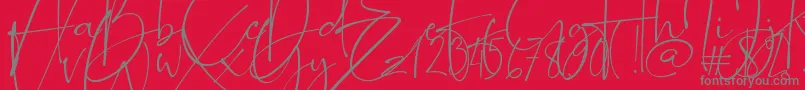 Romantically Font – Gray Fonts on Red Background