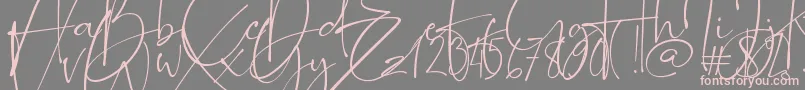 Lisätietoja Romantically-fontista Romantically-fontti – vaaleanpunaiset fontit harmaalla taustalla