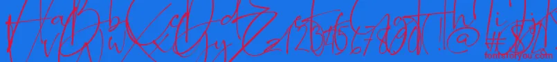 Romantically Font – Red Fonts on Blue Background