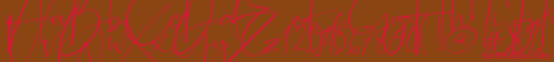 Romantically Font – Red Fonts on Brown Background