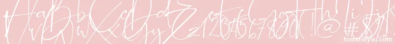 Romantically Font – White Fonts on Pink Background