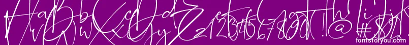 Romantically Font – White Fonts on Purple Background