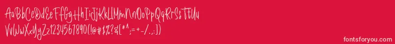 Romantick Font – Pink Fonts on Red Background