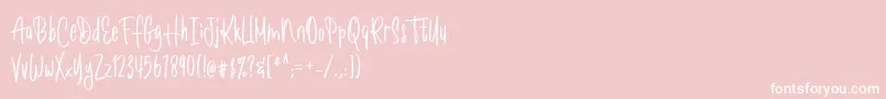 Romantick Font – White Fonts on Pink Background