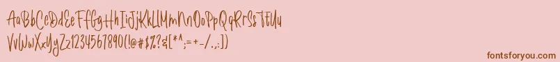 Romantick Font – Brown Fonts on Pink Background