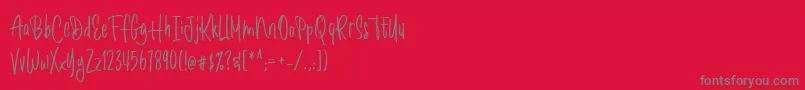 Romantick Font – Gray Fonts on Red Background