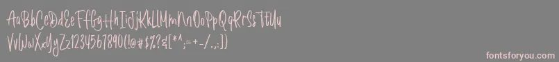 Romantick-Schriftart – Rosa Schriften auf grauem Hintergrund