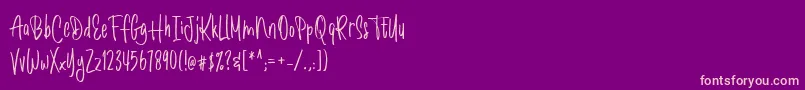 Romantick Font – Pink Fonts on Purple Background