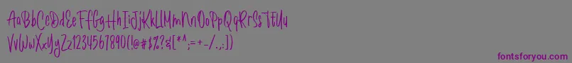Romantick Font – Purple Fonts on Gray Background
