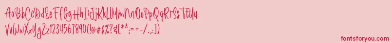 Romantick Font – Red Fonts on Pink Background