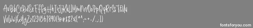 Romantick-Schriftart – Weiße Schriften auf grauem Hintergrund