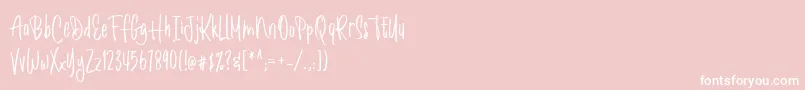 Romantick Font – White Fonts on Pink Background