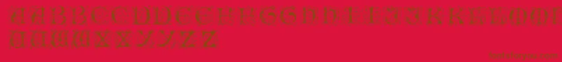 Romantik-Schriftart – Braune Schriften auf rotem Hintergrund
