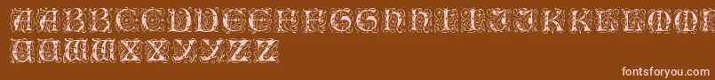 Romantik Font – Pink Fonts on Brown Background