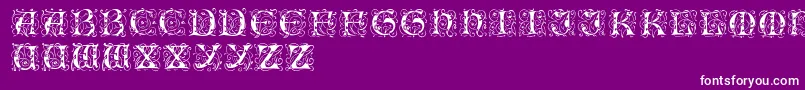 Romantik Font – White Fonts on Purple Background