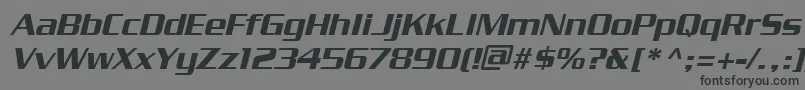 PfstargateBoldoblique Font – Black Fonts on Gray Background