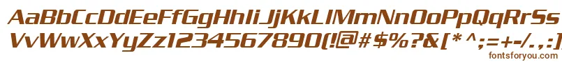 Шрифт PfstargateBoldoblique – коричневые шрифты на белом фоне