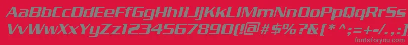 PfstargateBoldoblique Font – Gray Fonts on Red Background