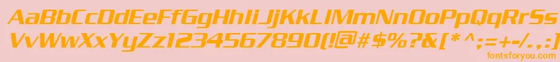 PfstargateBoldoblique Font – Orange Fonts on Pink Background