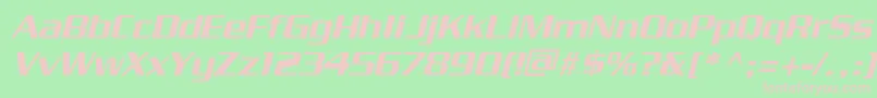 PfstargateBoldoblique Font – Pink Fonts on Green Background