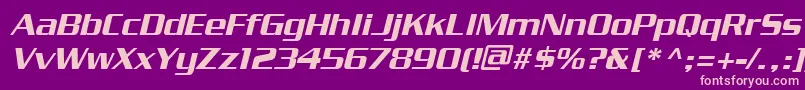 PfstargateBoldoblique Font – Pink Fonts on Purple Background