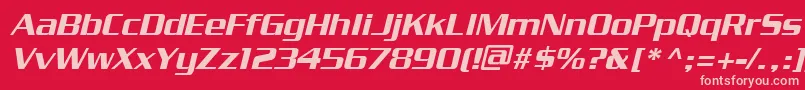 PfstargateBoldoblique Font – Pink Fonts on Red Background