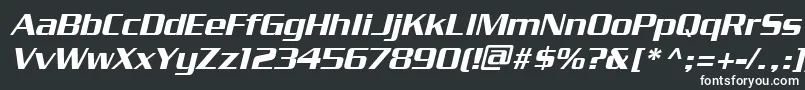 PfstargateBoldoblique Font – White Fonts on Black Background