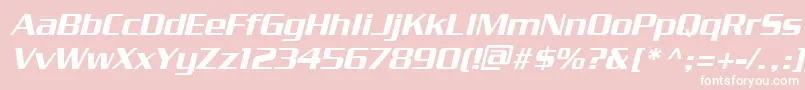 PfstargateBoldoblique Font – White Fonts on Pink Background